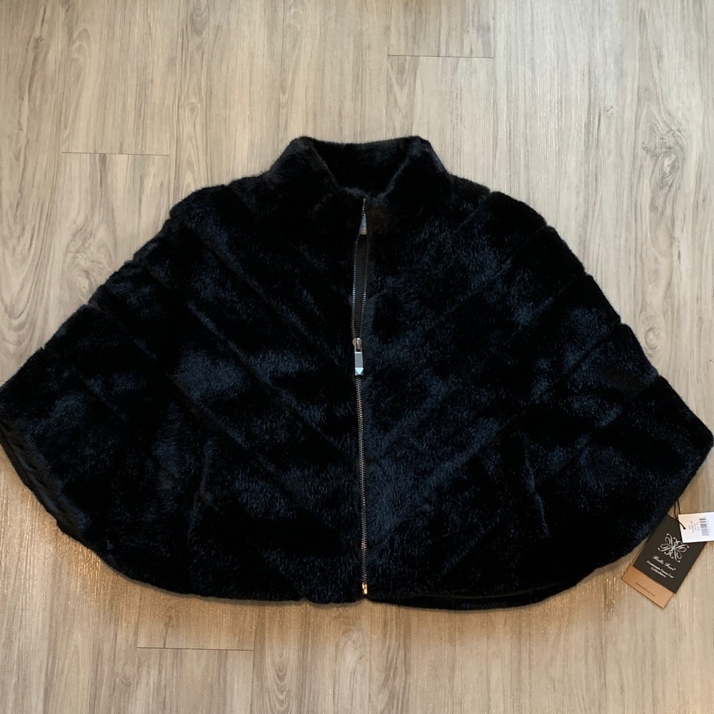 Belle Fare Quiet Luxury Premium Faux Fur Cape Jacket